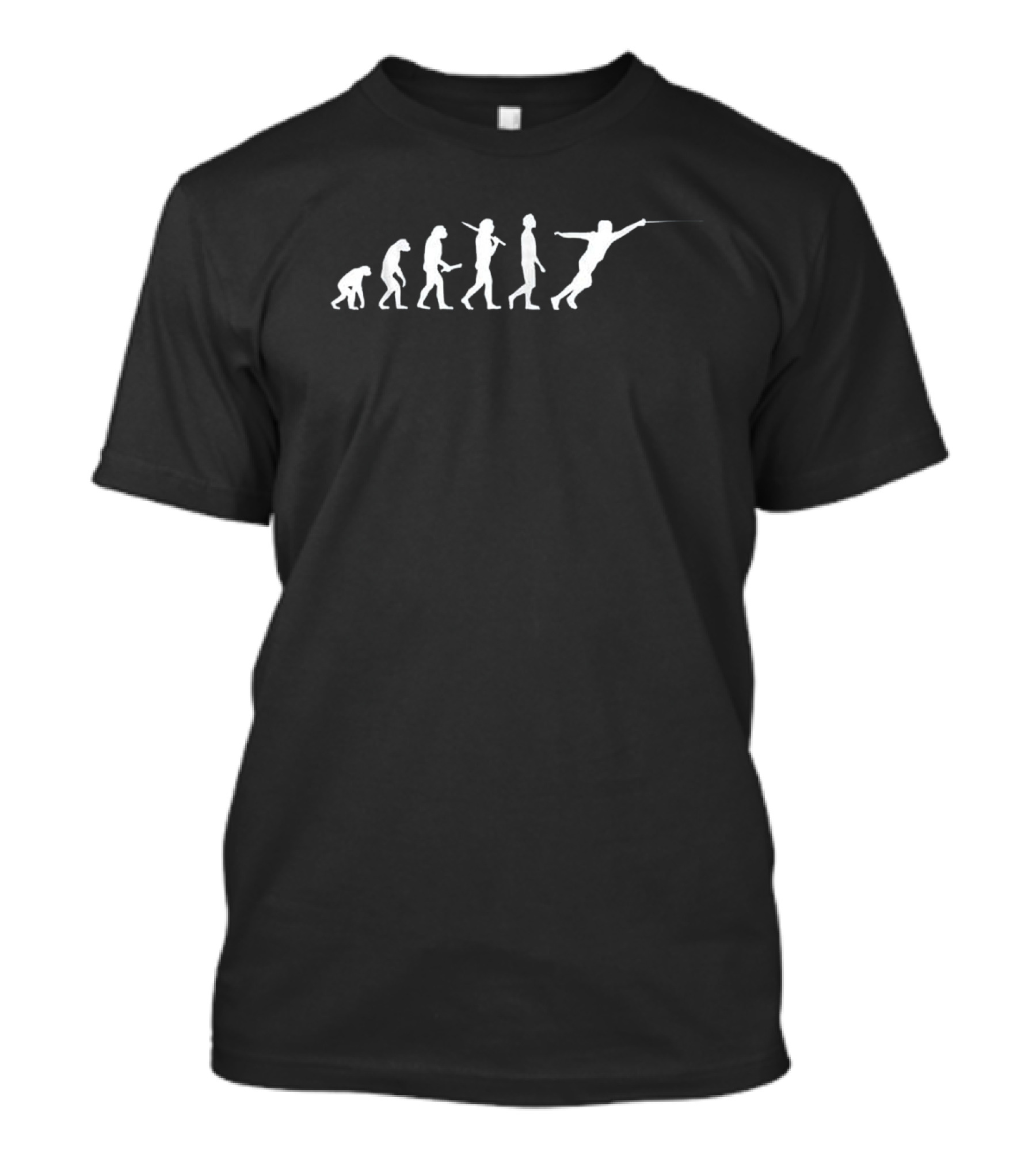 Evolution Of Fencing Humor Fencers Silhouette Sequence T-Shirt