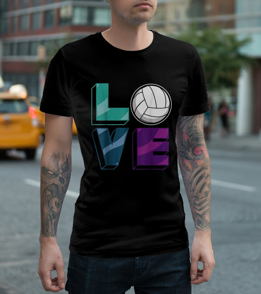 Love Volleyball Player Teen Girl Enthusiasm T-Shirt