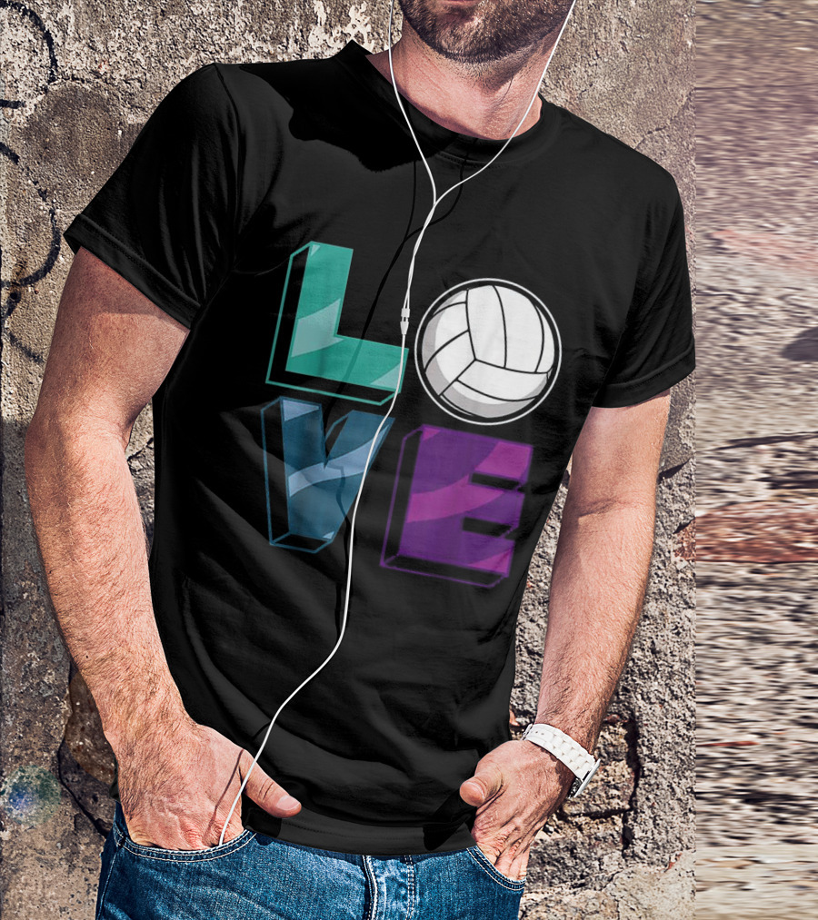 Love Volleyball Player Teen Girl Enthusiasm T-Shirt