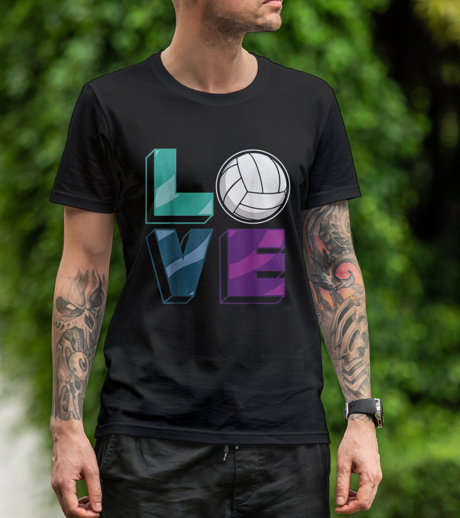 Love Volleyball Player Teen Girl Enthusiasm T-Shirt