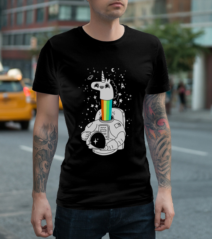See You In Space Astronaut Unicorn Rainbow Stars Outer Space Journey T-Shirt