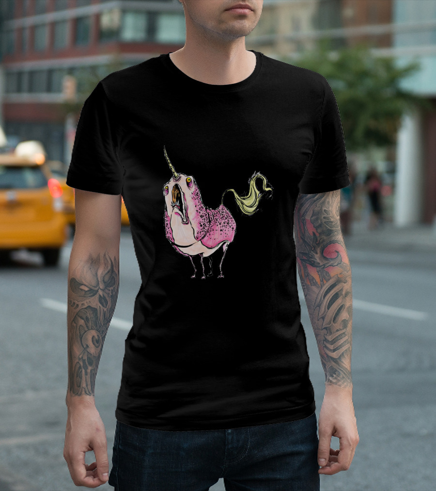 Regal and Majestic Unicorn Pink Creature T-Shirt