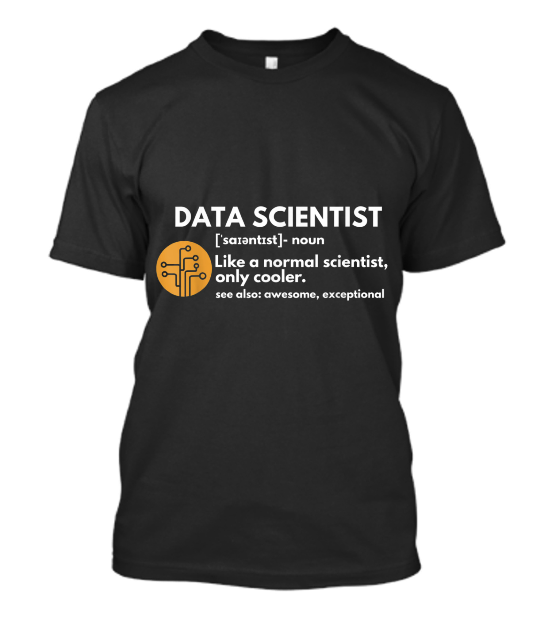 Data Scientist Definition Like A Normal Scientist Only Cooler See Also Awesome Exceptional T-Shirt