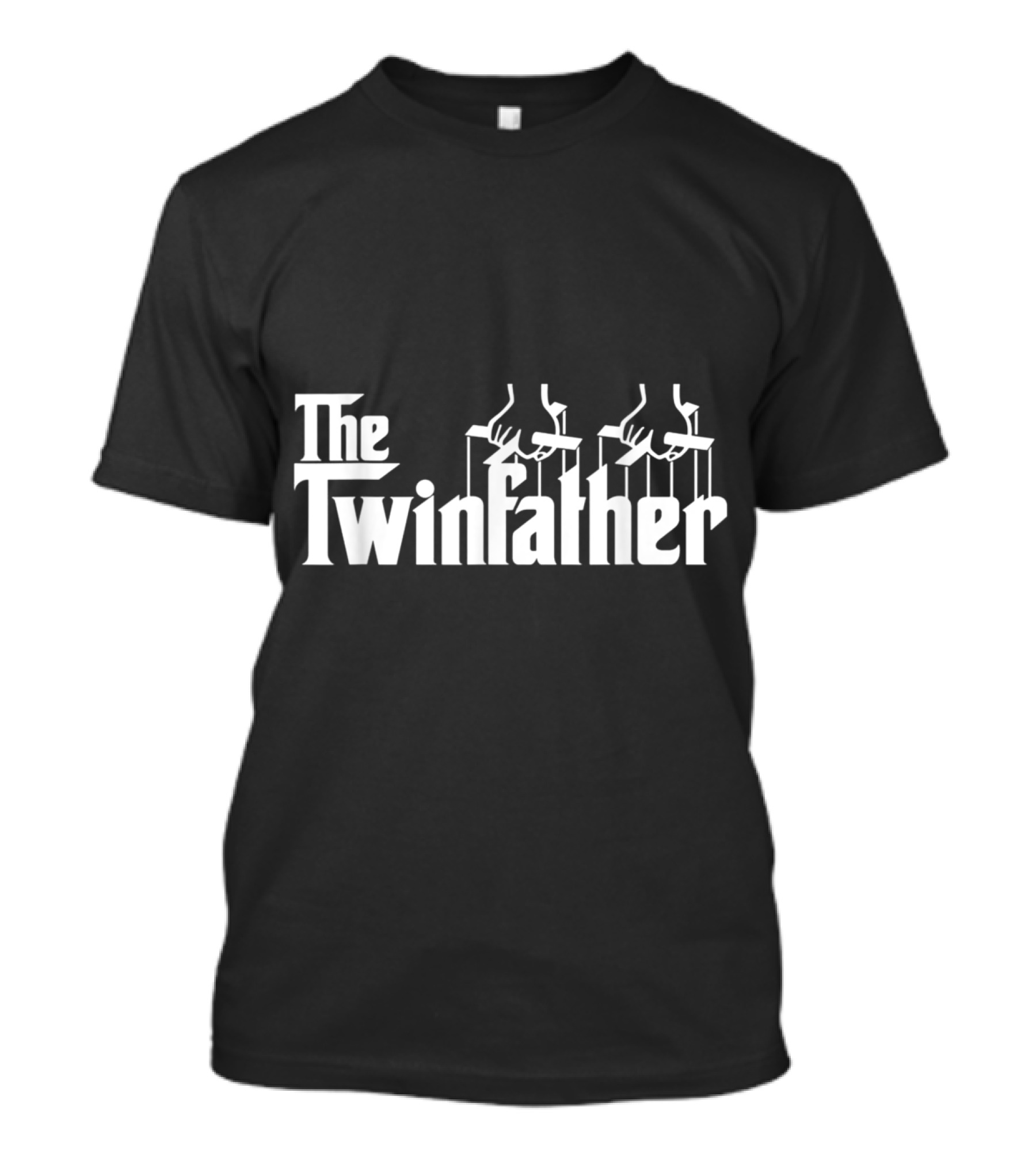 The Twinfather Funny Twin Dad Parody Godfather Puppet Hands T-Shirt