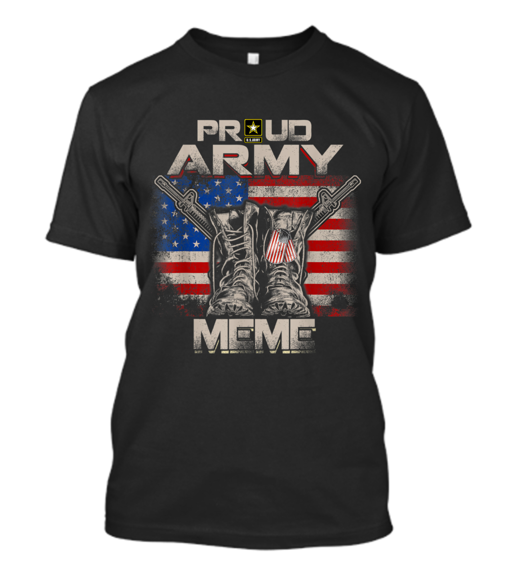 US Army Pride American Flag Combat Boots Meme Military T-Shirt