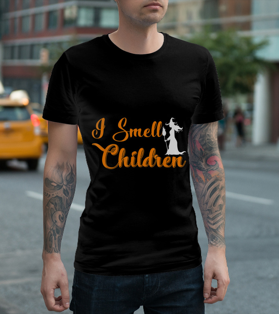 I Smell Children Funny Halloween Costume Party Witch T-Shirt