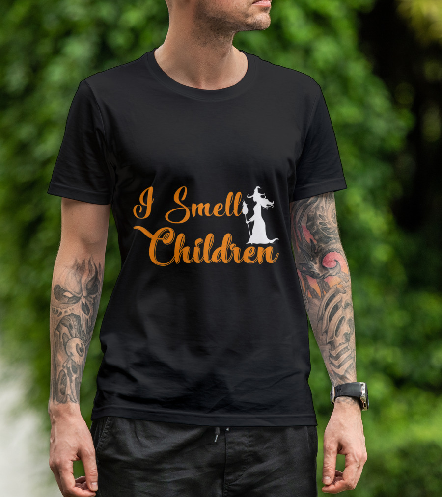 I Smell Children Funny Halloween Costume Party Witch T-Shirt