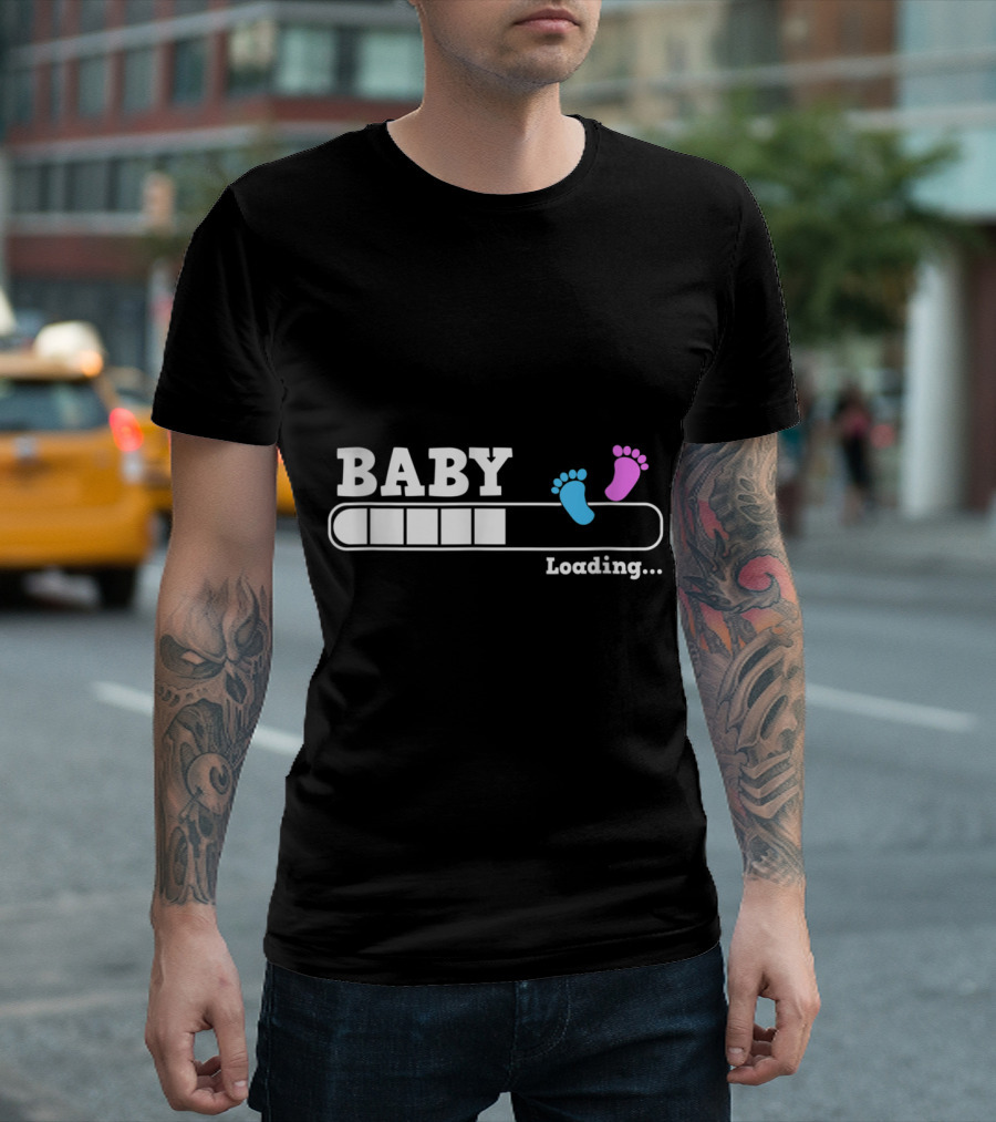 Baby Loading New Moms Cute Baby Feet Expecting Mother T-Shirt