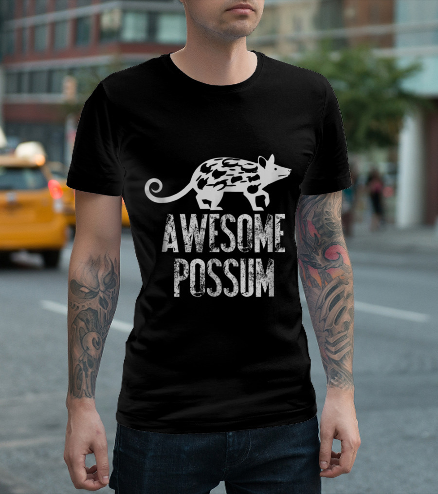 Awesome Possum Cute Funny Unique Vintage Z000024 T-Shirt