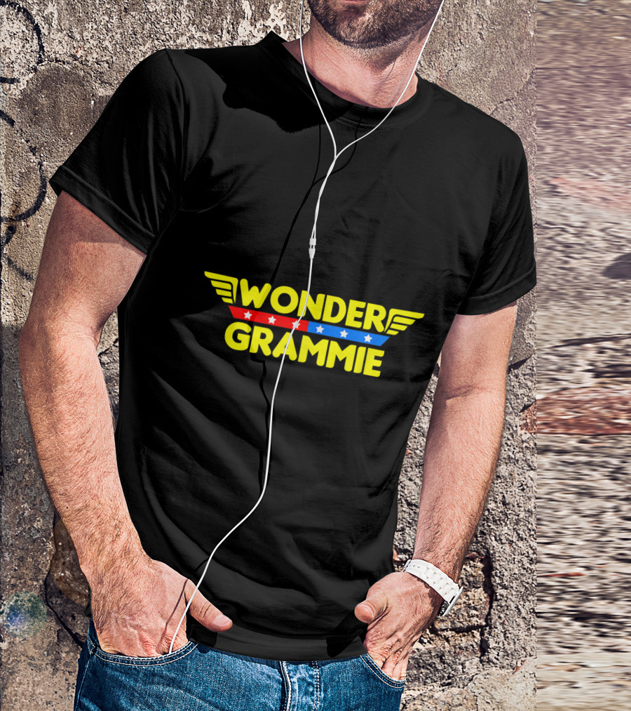 Wonder Grammie Winged Stars Mother's Day Mom Grandma T-Shirt