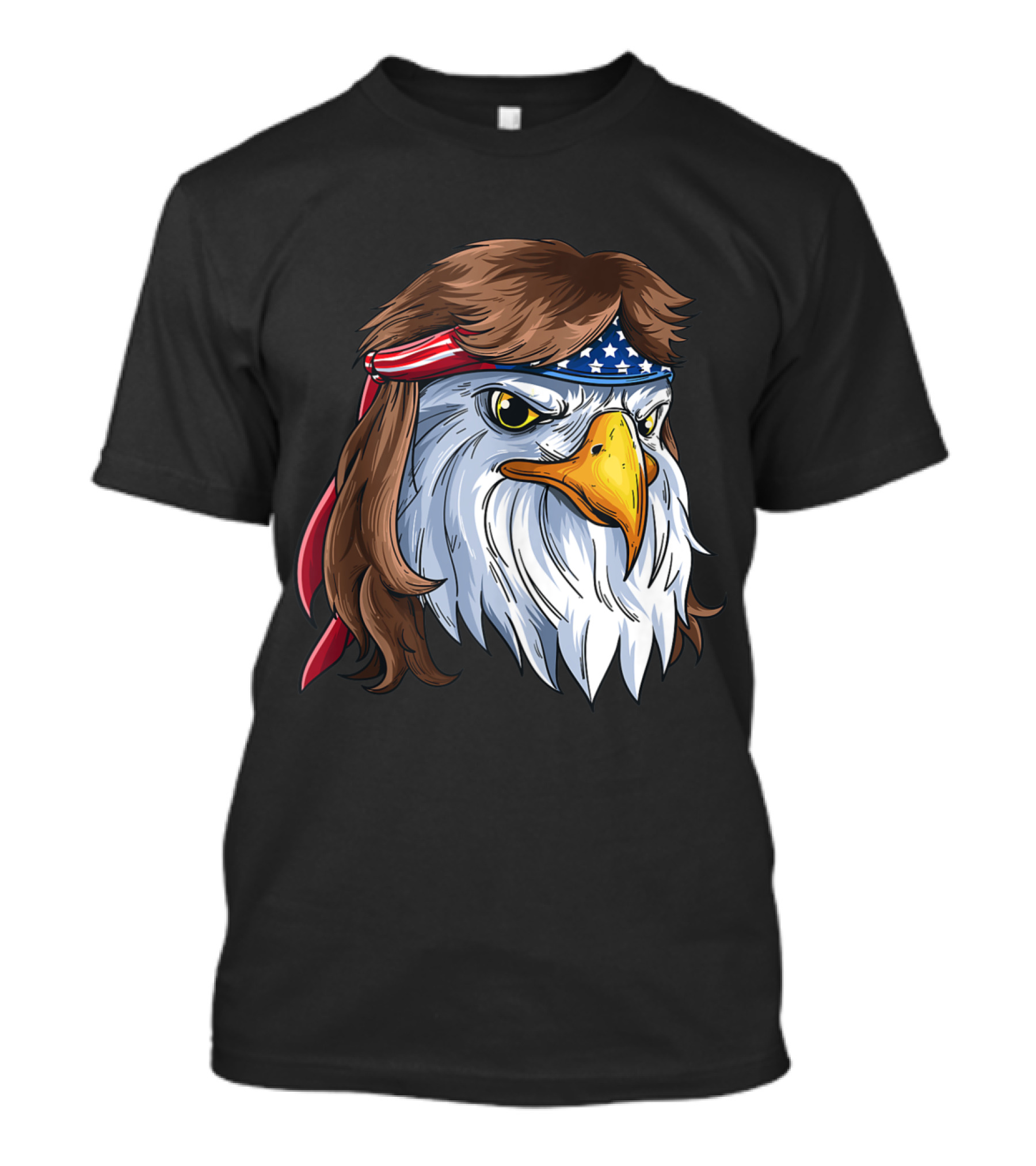 Eagle Mullet 4th Of July Merica American Flag Bandana T-Shirt