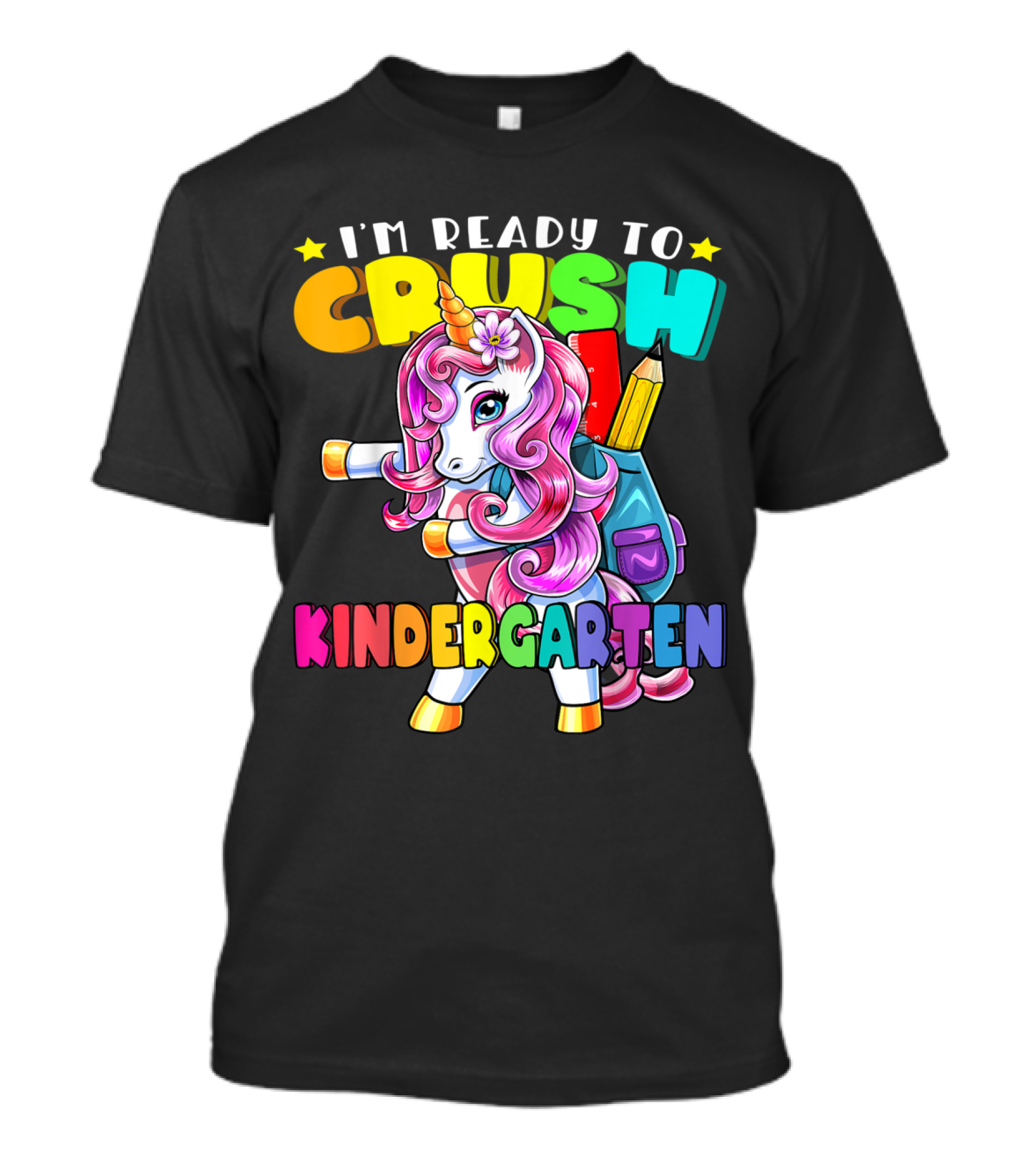 I'm Ready To Crush Kindergarten Flossing Unicorn Back To School Girls T-Shirt