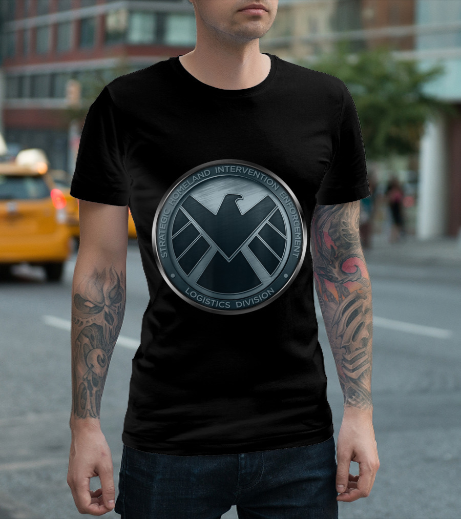 Marvel Strategic Homeland Intervention Enforcement Logistics Division Badge T-Shirt