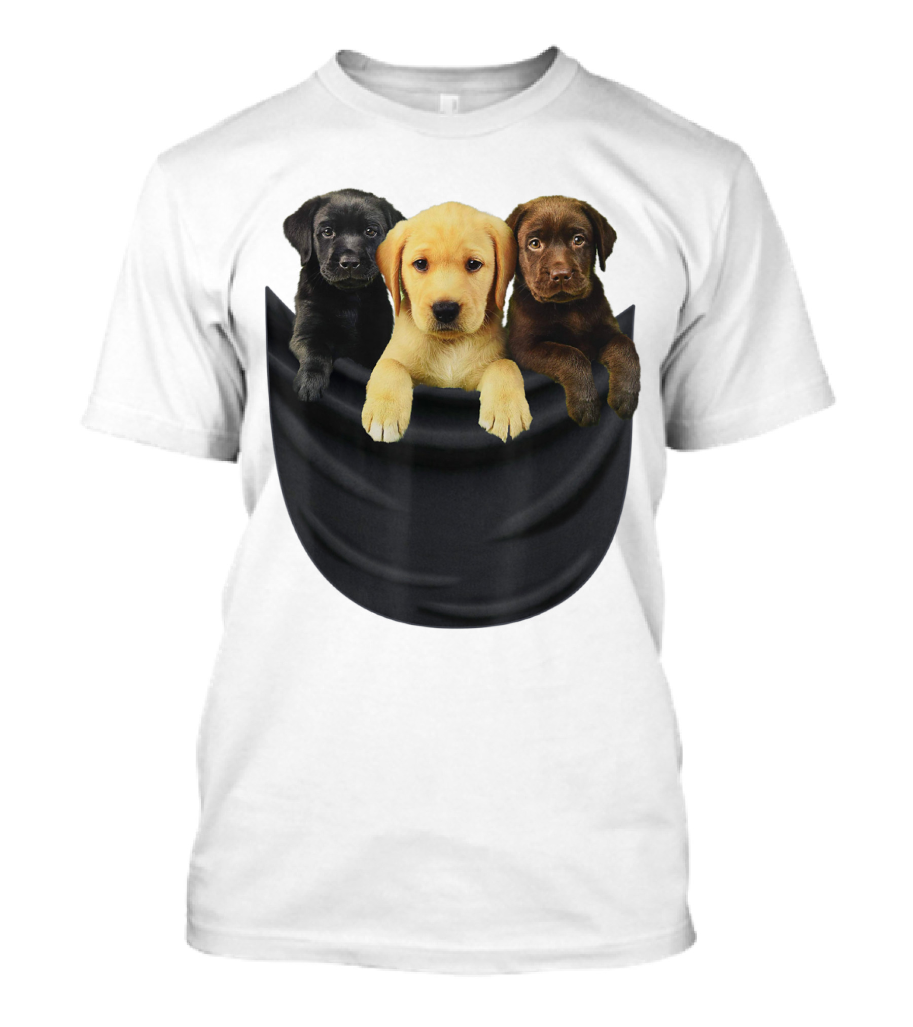 3 Labrador Puppies In Pocket Love Dog Puppy T-Shirt