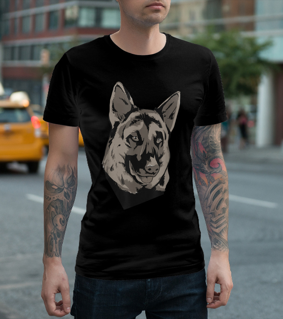 German Shepherd Dog Head T-Shirt