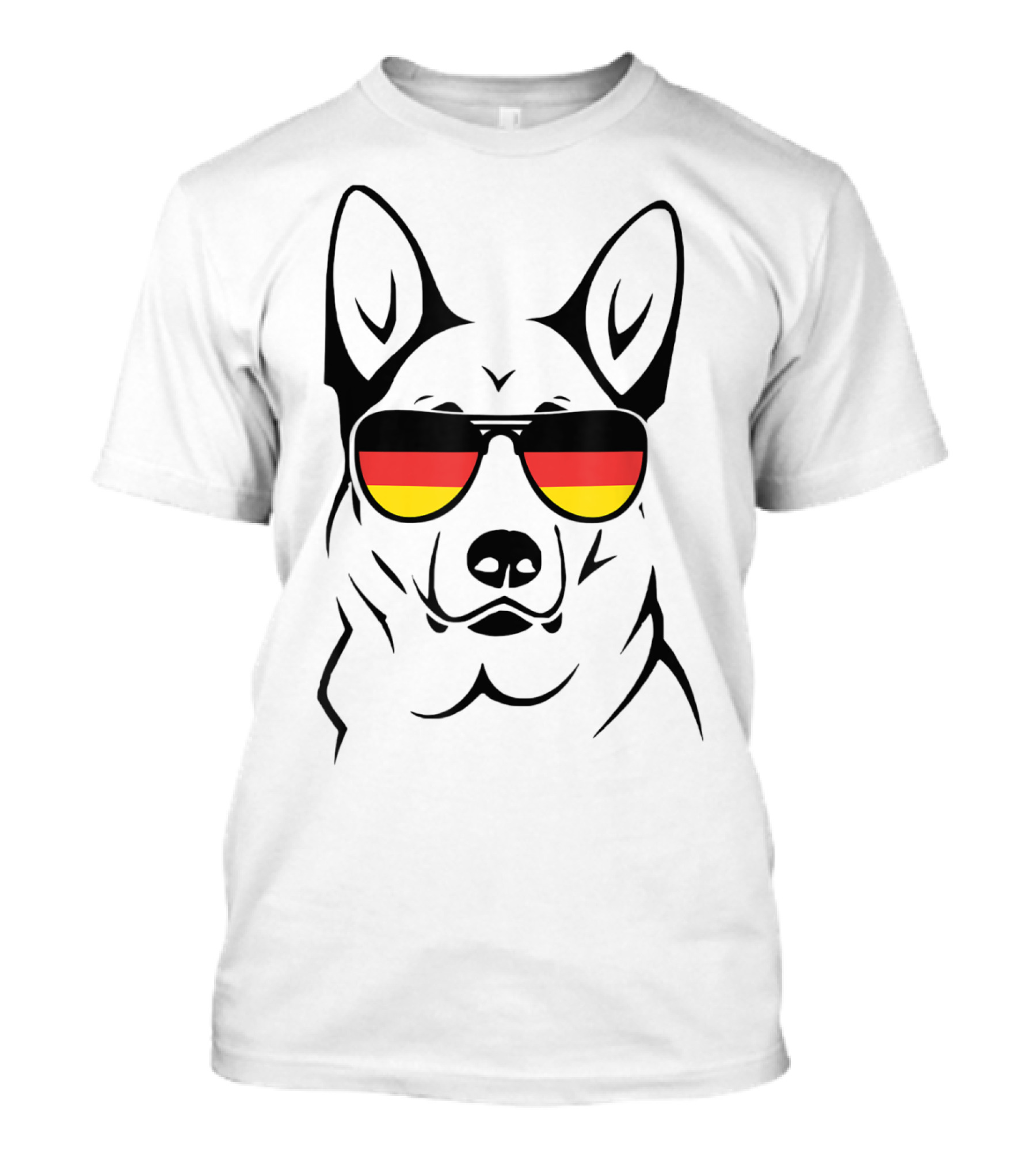 German Shepherd Dog Trainer Sunglasses Flag T-Shirt