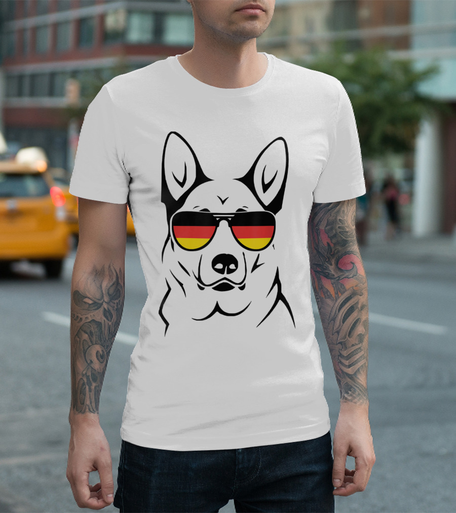 German Shepherd Dog Trainer Sunglasses Flag T-Shirt
