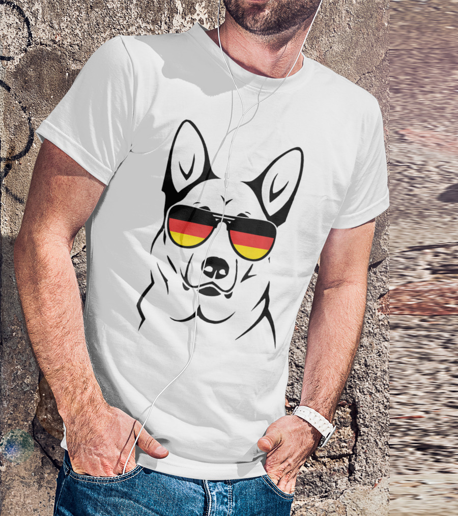 German Shepherd Dog Trainer Sunglasses Flag T-Shirt