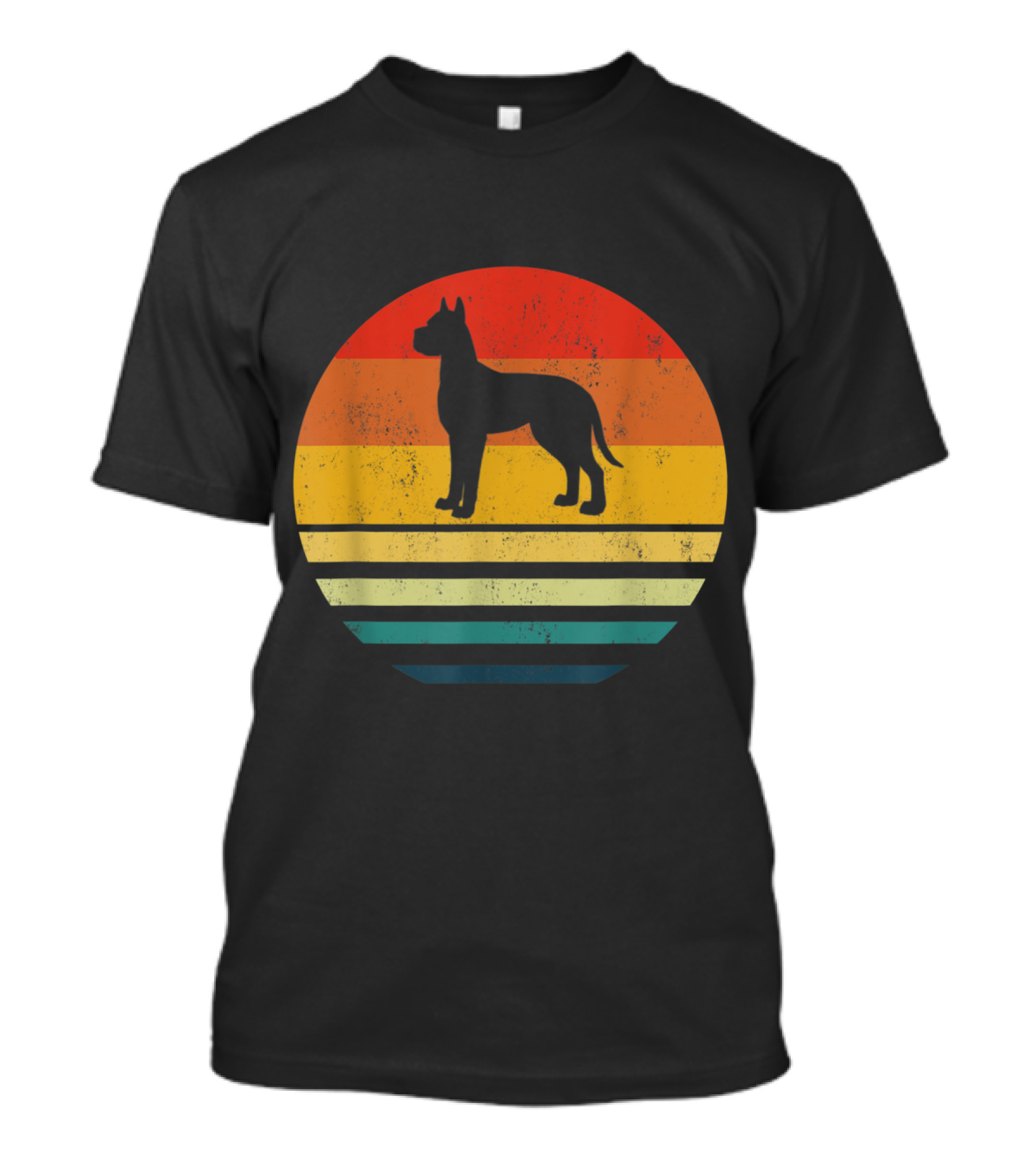 Great Dane Dog Vintage 70S Sunset T-Shirt