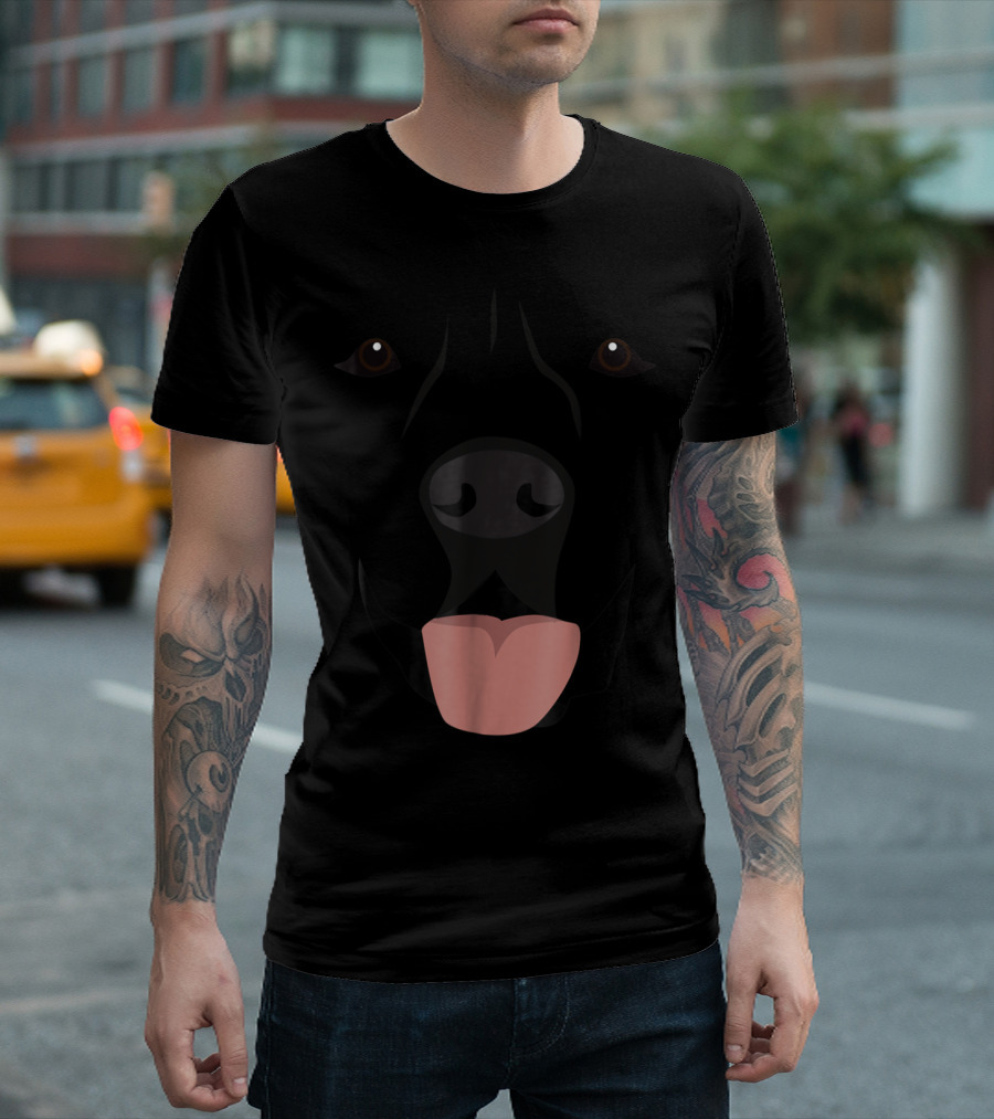 Labrador Face Funny Cute Lab Dog with Tongue Out T-Shirt