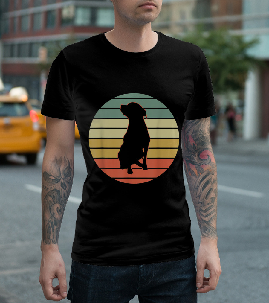 Labrador Retriever Black Yellow Lab Sunset T-Shirt