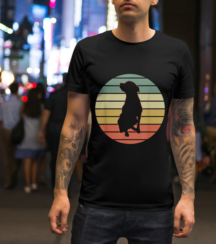 Labrador Retriever Black Yellow Lab Sunset T-Shirt