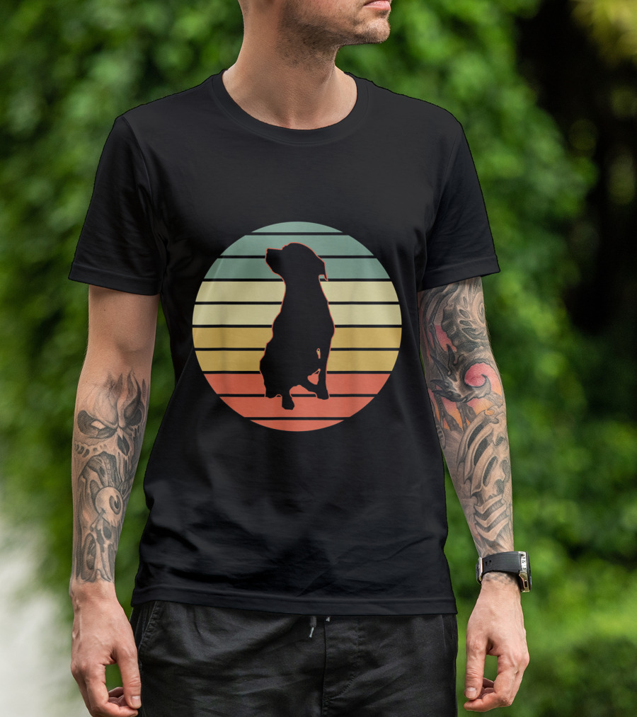 Labrador Retriever Black Yellow Lab Sunset T-Shirt