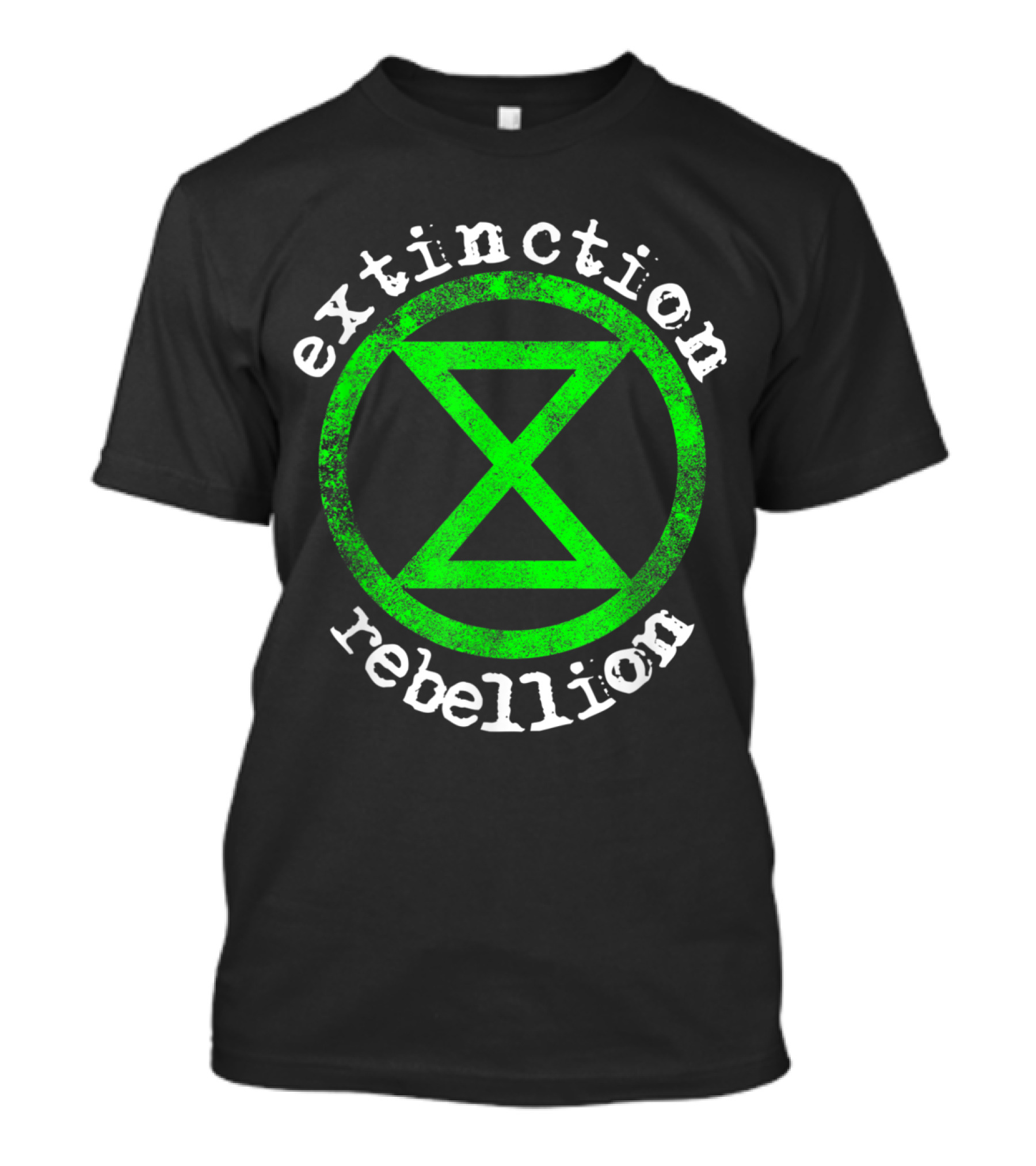Extinction Rebellion Emblem Green White T-Shirt