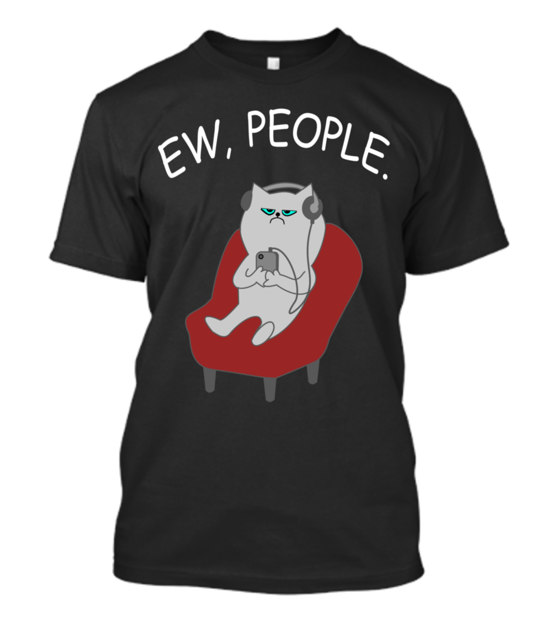 EW People Cat Lover Funny Kitty Owner Mom Dad Pullover T-Shirt