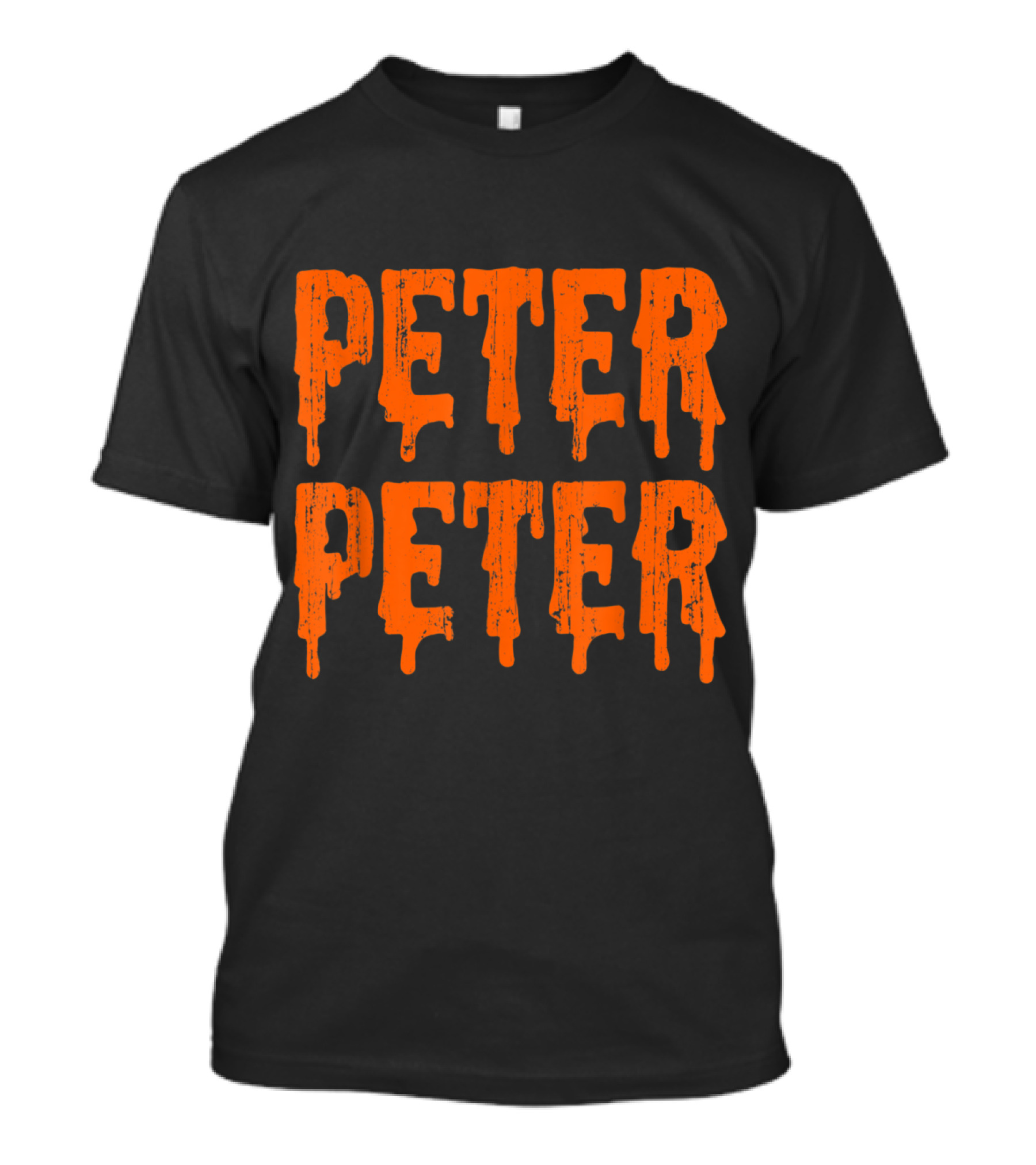 Peter Peter Halloween Pumpkin Eater Costume Dripping Text T-Shirt