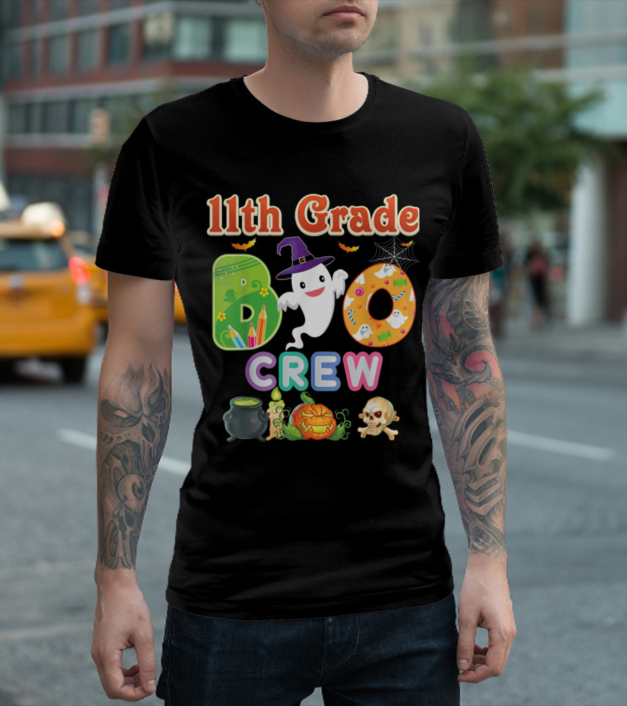 11th Grade Boo Crew Ghost Squad Team Teacher T-Shirt