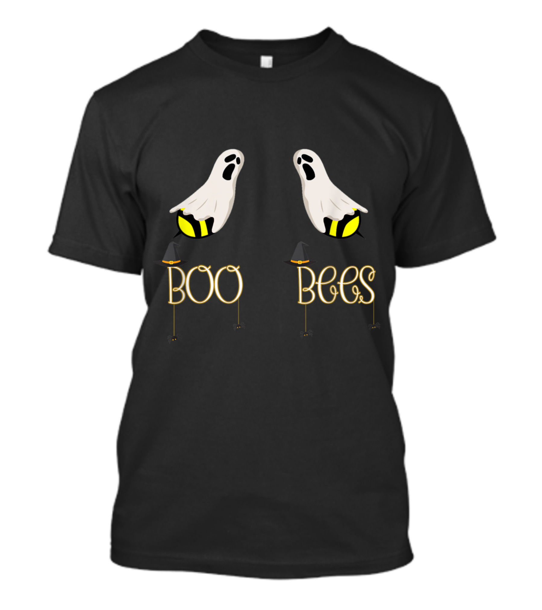 Boo Bees Ghosts With Witch Hats Halloween Humor T-Shirt