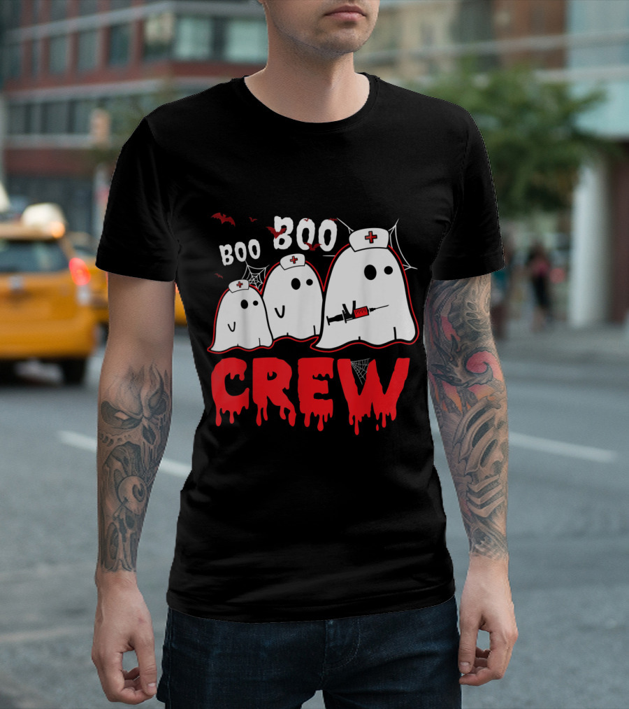 Boo Boo Crew Ghost Nurse Halloween 300 T-Shirt
