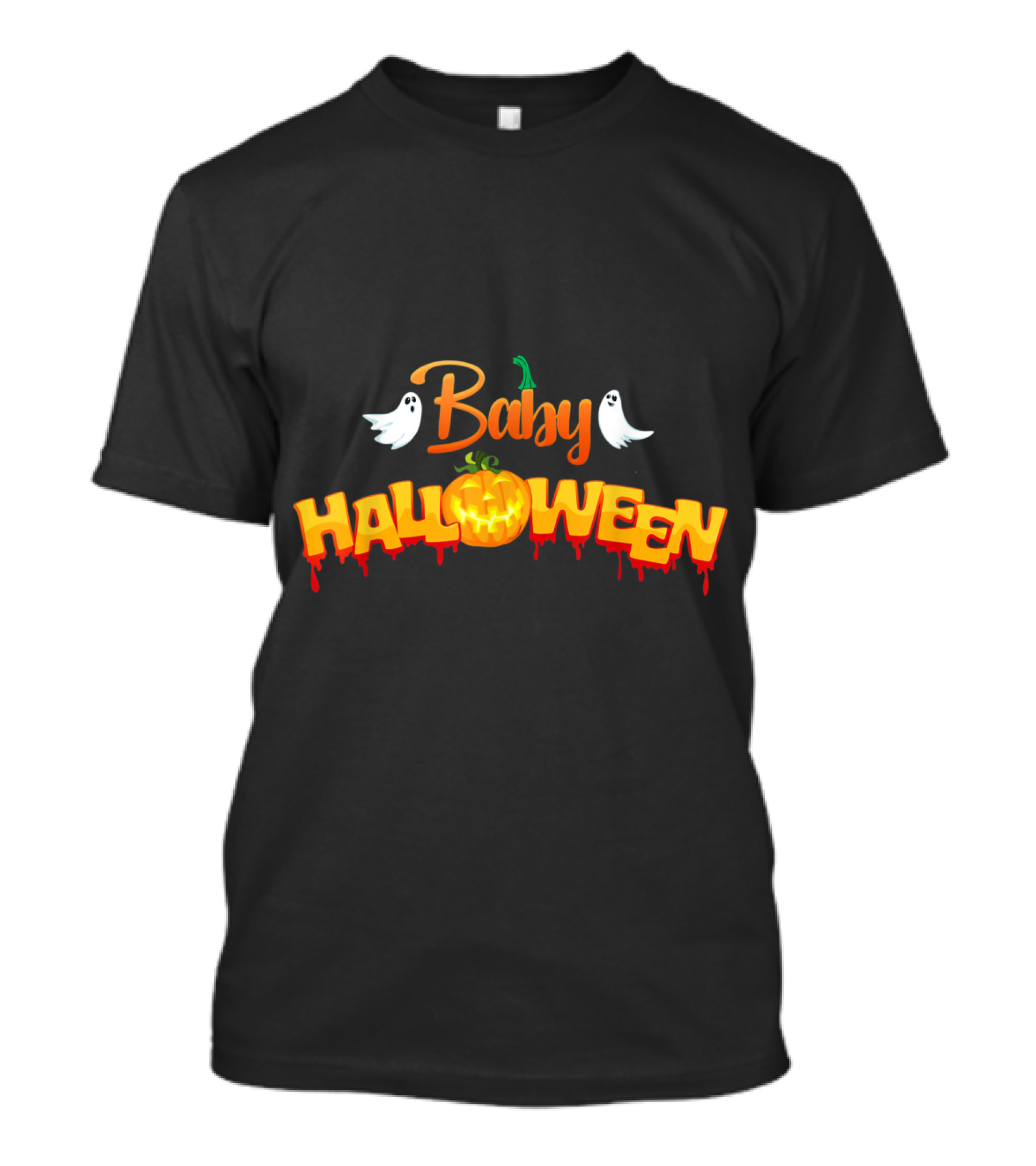 Baby Halloween Funny Pumpkin Eater With Ghosts T-Shirt