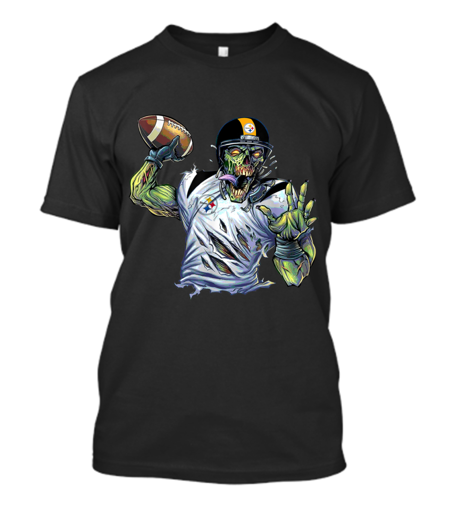 Halloween Skull Pittsburgh Steeler Football Horror Fan T-Shirt