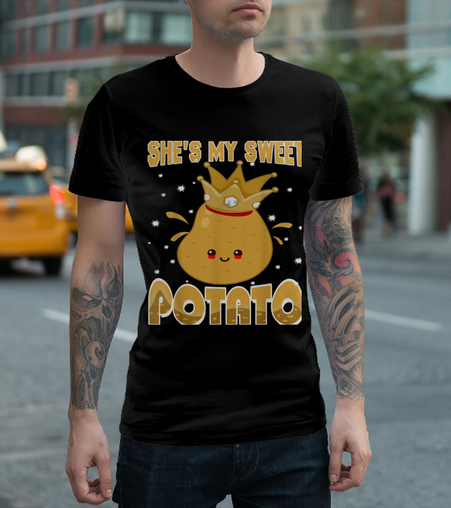 She's My Sweet Potato Kawaii Crown Couples Goals T-Shirt