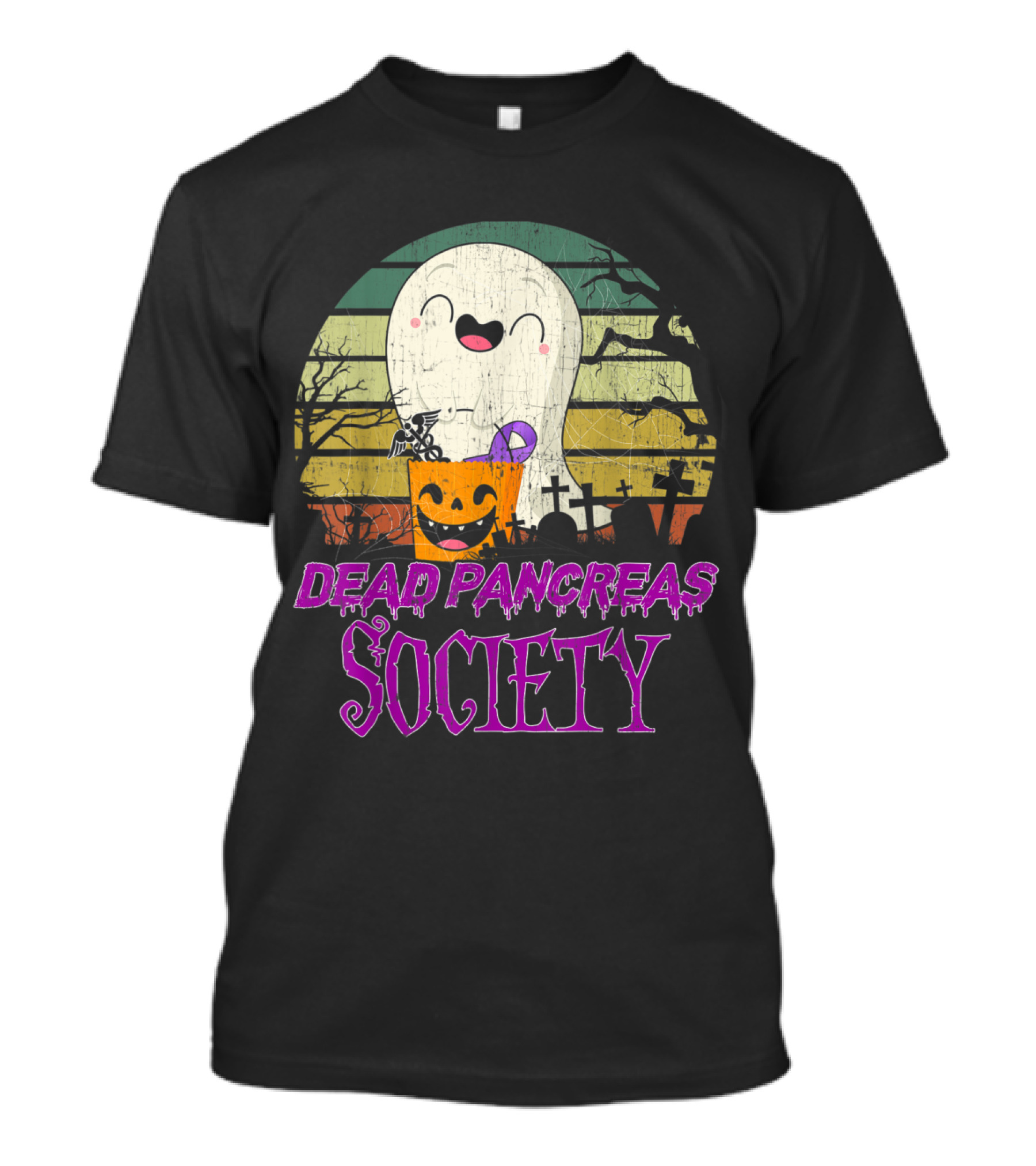 Dead Pancreas Society Vintage Ghost Diabetes Awareness T-Shirt