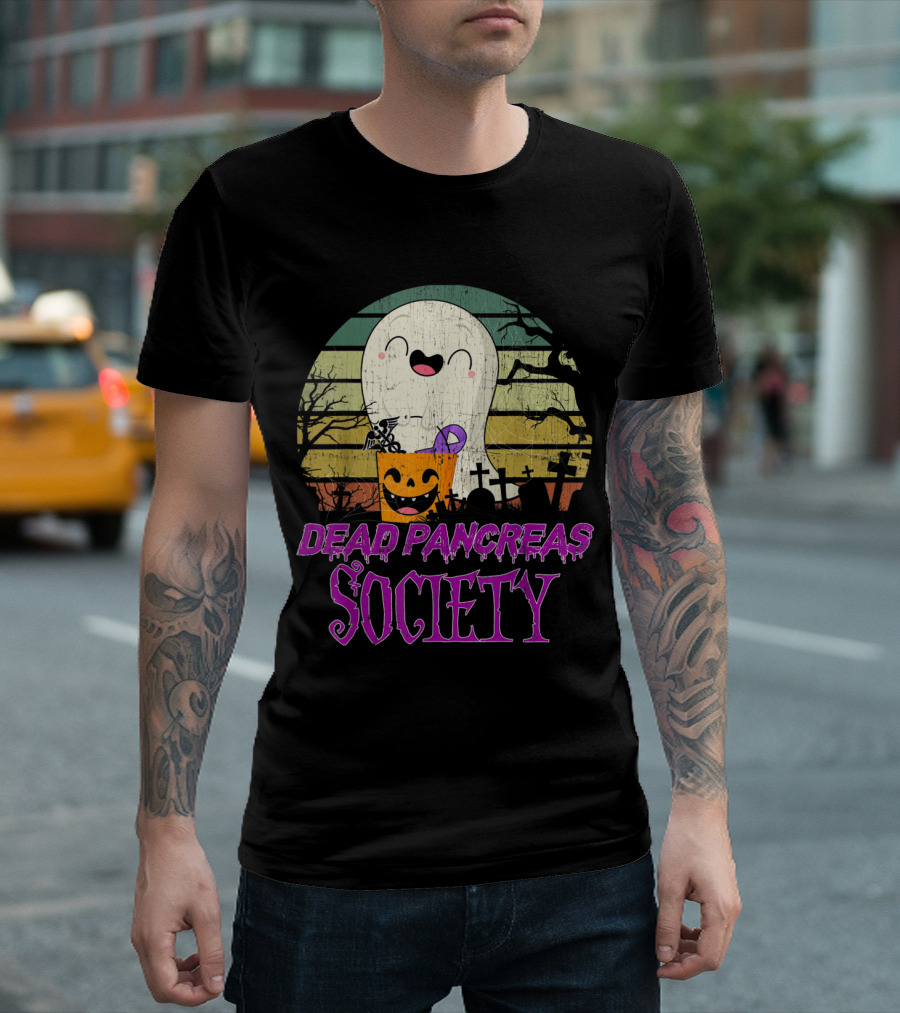 Dead Pancreas Society Vintage Ghost Diabetes Awareness T-Shirt