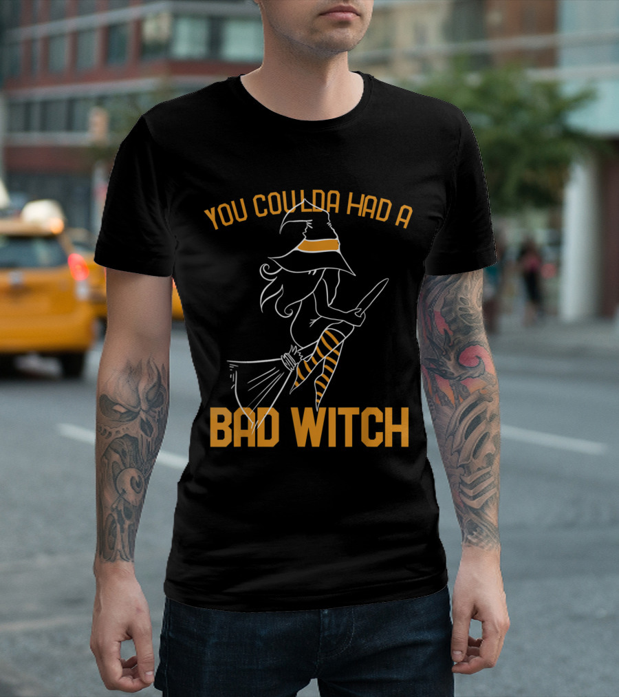 You Coulda Had a Bad Witch Broomstick Stripes T-Shirt