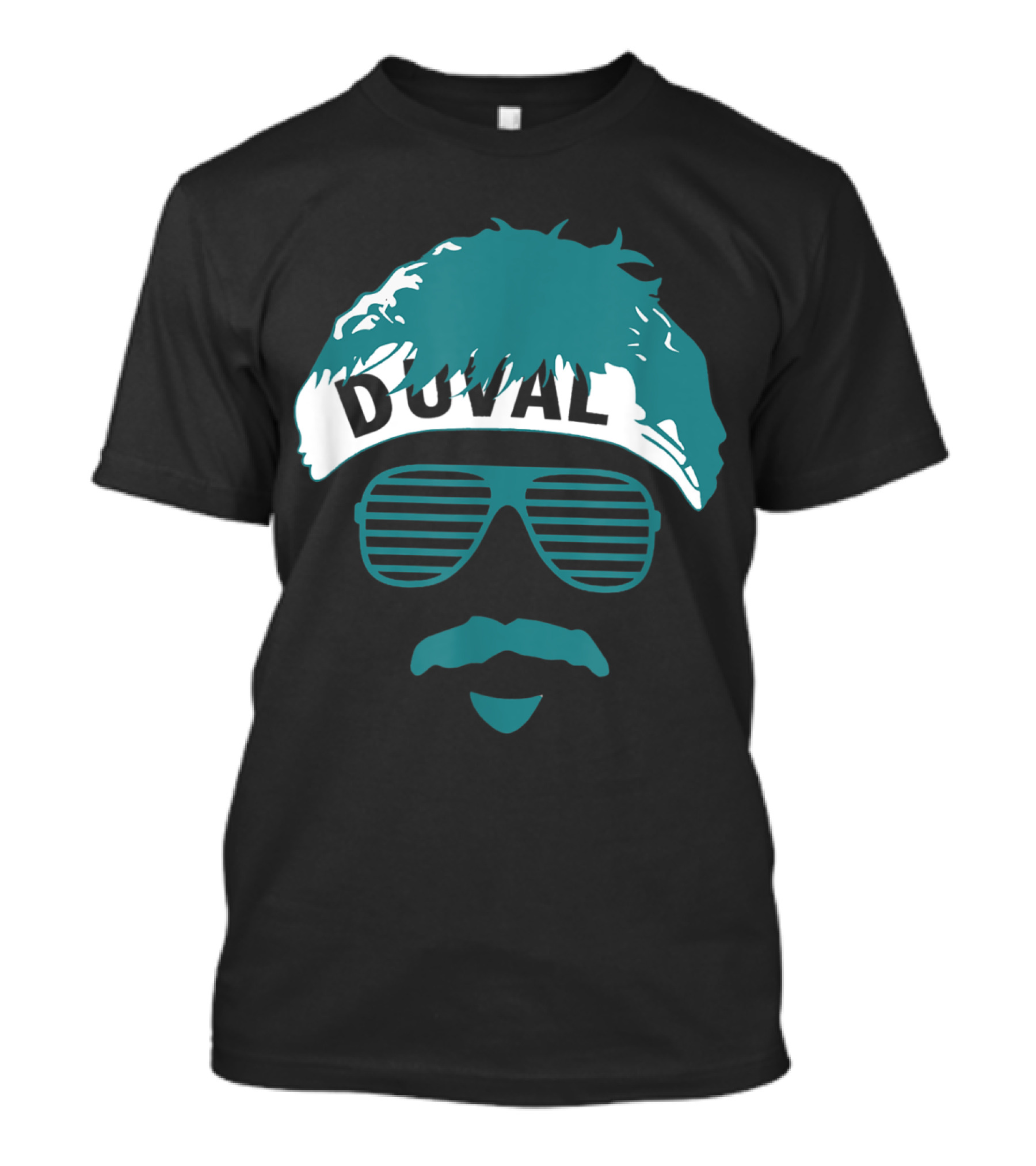 Minshew Headband Mustache Glasses Duval Teal Iconic T-Shirt