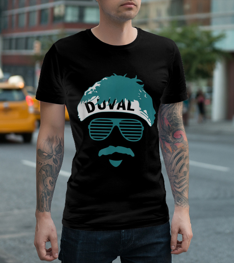 Minshew Headband Mustache Glasses Duval Teal Iconic T-Shirt