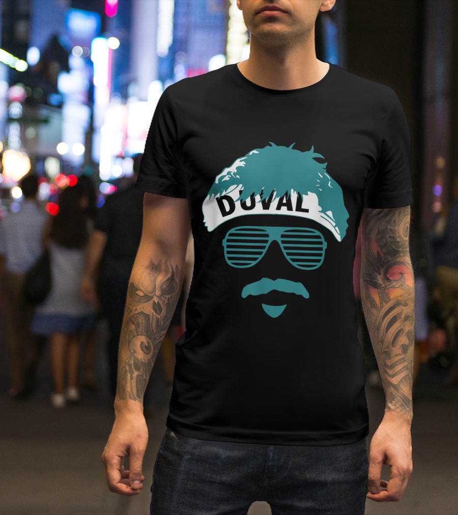 Minshew Headband Mustache Glasses Duval Teal Iconic T-Shirt