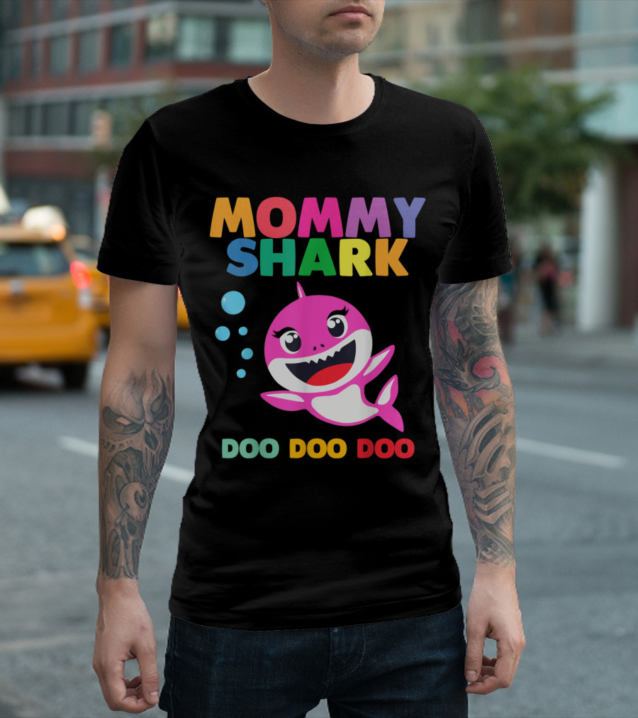 Mommy Shark Doo Doo Doo Funny Kids Baby Video Daddy T-Shirt