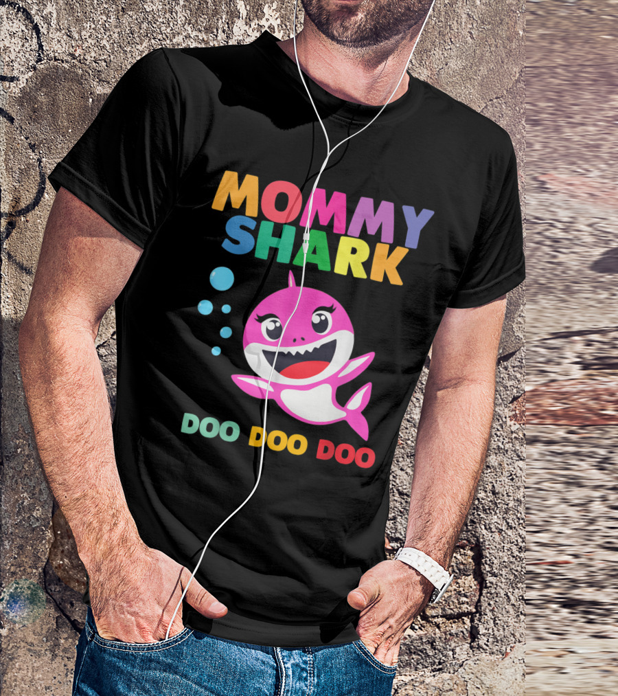 Mommy Shark Doo Doo Doo Funny Kids Baby Video Daddy T-Shirt