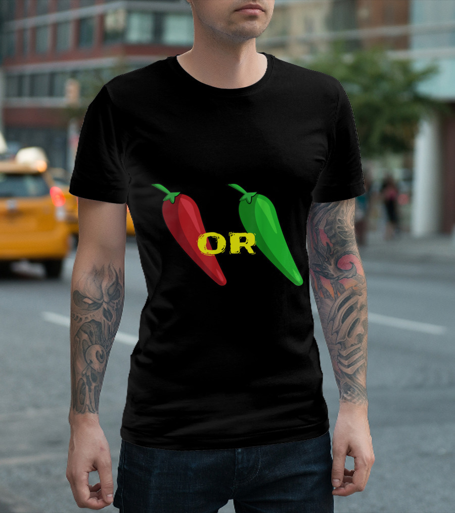 Red or Green Chile Hatch New Mexico Peppers T-Shirt