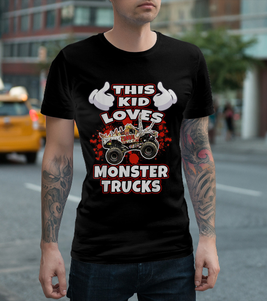 This Kid Loves Zombie Monster Trucks T-Shirt
