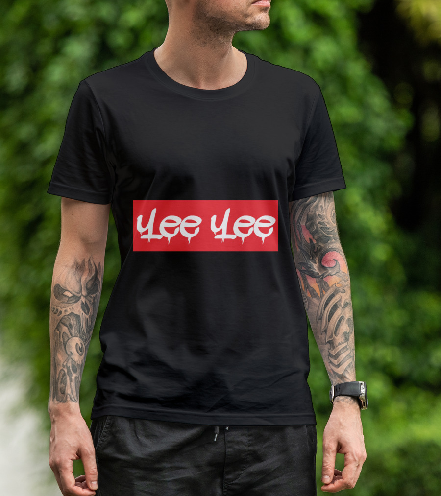 Yee Yee Red Box Logo Drip T-Shirt