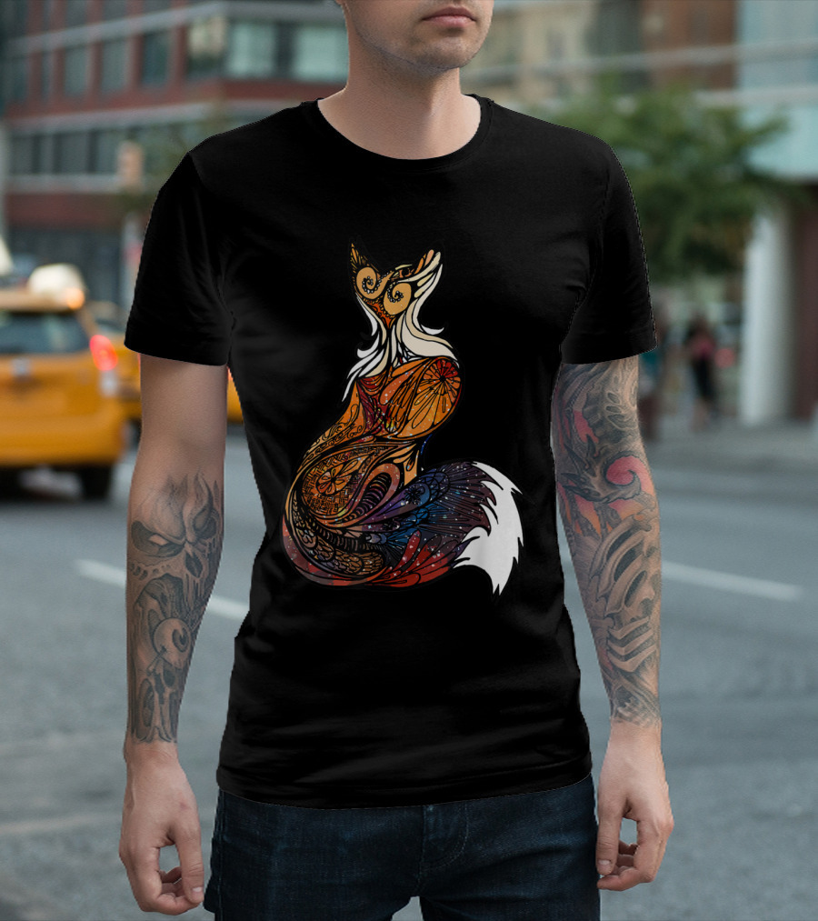 Fox Wild Animals Psychedelic T-Shirt