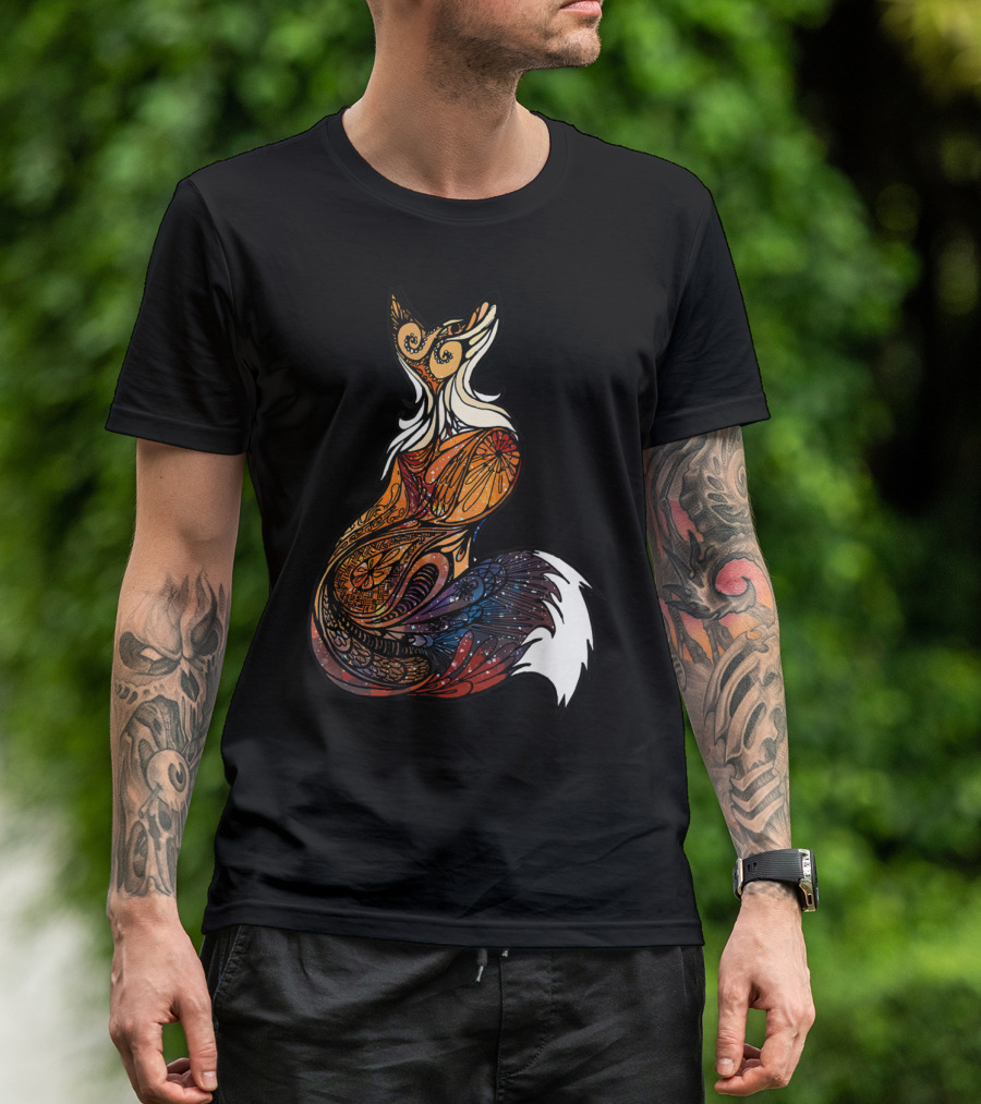Fox Wild Animals Psychedelic T-Shirt