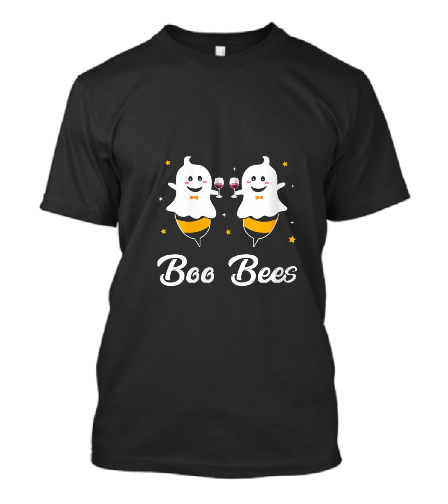 Boo Bees Halloween Wine Couple Costume Matching Funny Ghosts T-Shirt